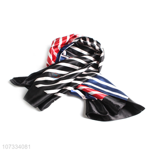 Factory wholesale stripe printed women scarf fashion accessories