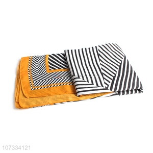 High quality popular soft stripe printed ladies scarf