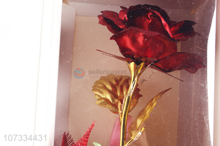 Bottom price decorative delicate plastic bouquet with led light