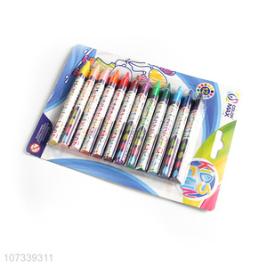 Delicate Design Coloured Crayon Kids Drawing Pen