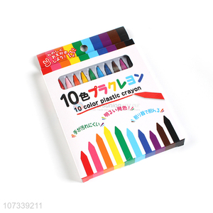Good Quality 10 Colors Plastic Crayon Set