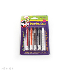 Premium Quality 5-Color Easily-Washed Fun Face Paint Crayon Face Paint Stick