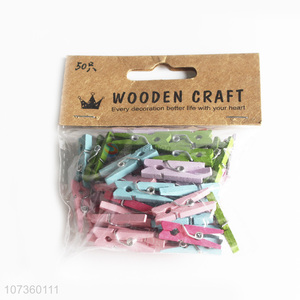 Premium Quality Colorful Mini Wooden Clips Diy Photo Clip For Decoration