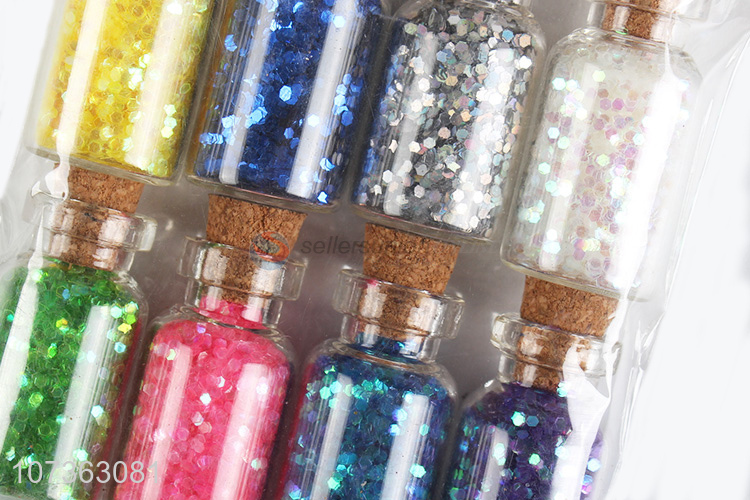 Good Factory Price 8 Bottles Diy Nail Art Sequins Nail Decoration Accessories