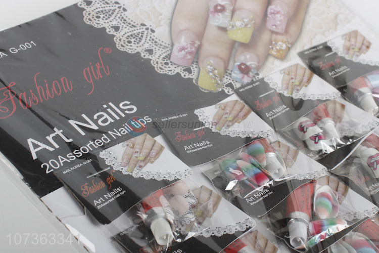 High Quality Ladies Fake Nails False Nails With Glue For Nail Art