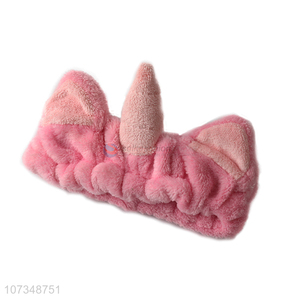 Best selling pink soft women headband for washing face