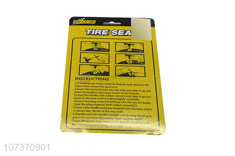 Custom 10 Pieces Tubeless Tire Repair Seals Rubber Strips Set