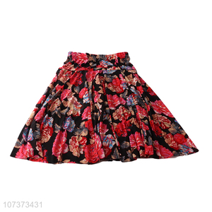 Hot sale fashionable spring and summer floral print long skirt women's clothing