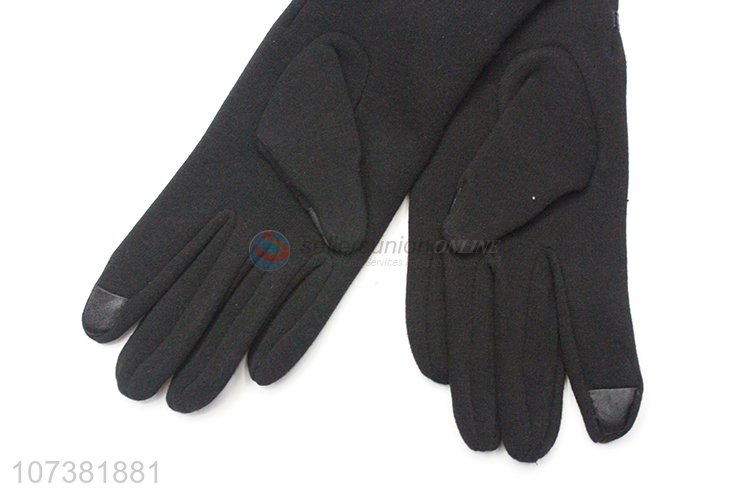 Good Quality Fashion Mirco Velvet Gloves Ladies Winter Gloves