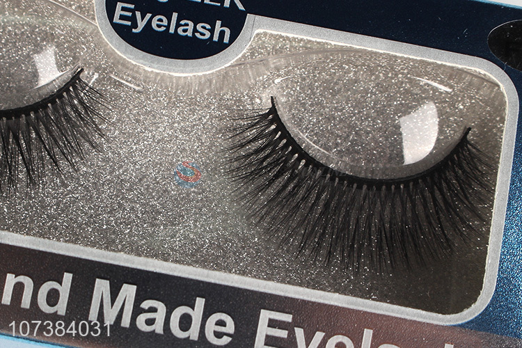 Top Selling 100% Hand Made Adhesive False Eyelash For Women Makeup