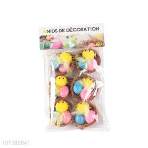 Hot Sale Personalized Easter Eggs Decoration With Nest