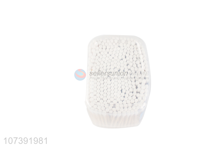 Contracted Design Double Tipped Disposable Wooden Stick Cotton Swabs