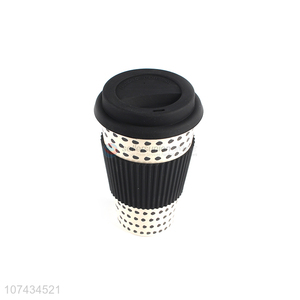 Fashion Design Bamboo Fibre Coffee Cup With Lid