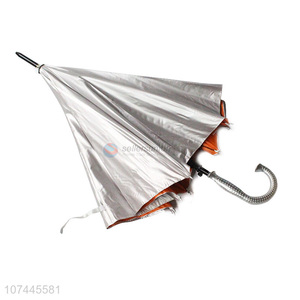 Hot Sale Silver Semi-Automatic Hook Handle Umbrella