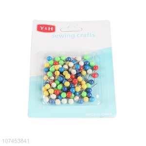 100 Pieces Office Ball Straight Pearl Head Push Map Pins