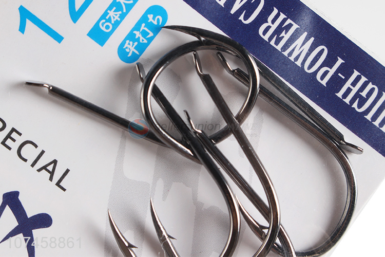 Top selling durable single hooks high carbon steel fishhooks