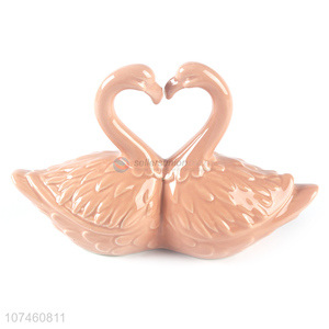 Good Sale Simulation Swan Ceramic Ornaments For <em>Wedding</em> <em>Decoration</em>