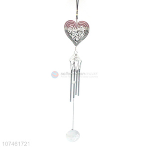 New arrival garden ornaments hollow heart iron sheet wind chimes