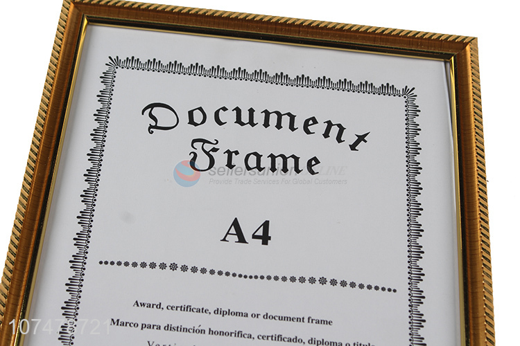 high quality A4 document frame best certificate frame
