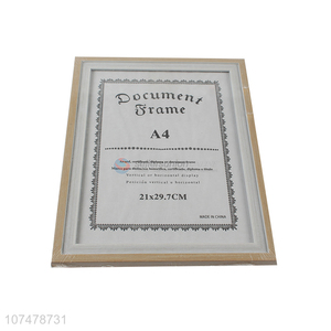 Best selling A4 document frame rectangle certificate frame