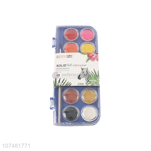 Hot Selling 12 Colors Solid Watercolor Paint