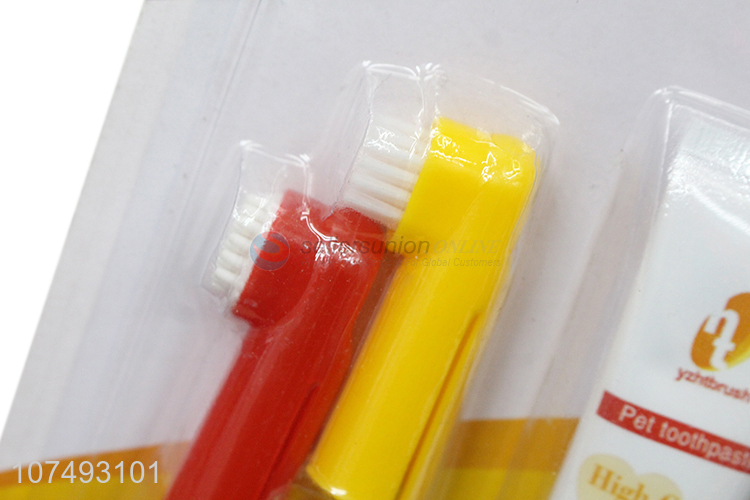 New Design Pet Toothbrush With Pet Toothpaste Set