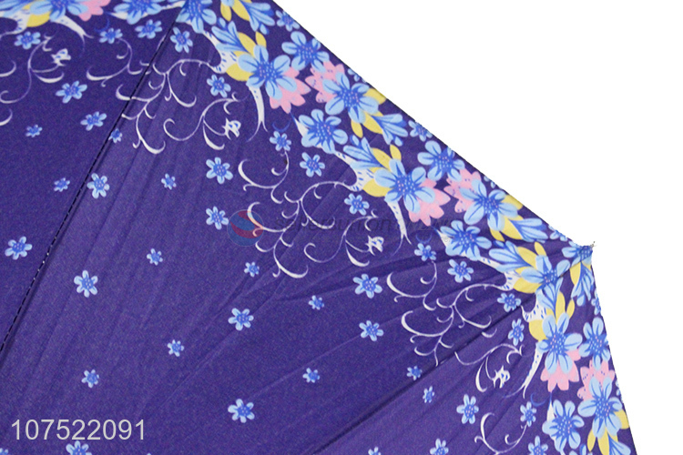 Best Selling Flower Pattern Auto Open Umbrella Stick Umbrella