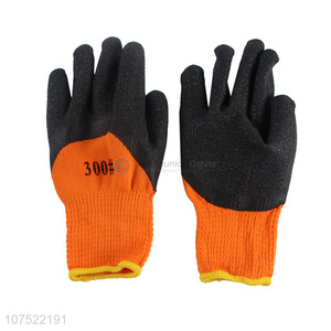 Hot selling latex coated safety gloves wear resistant foam gloves