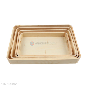 Good quality rectangular wooden serving tray for restaurant & hotel