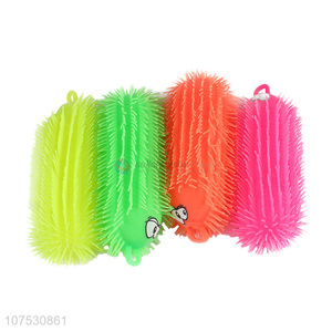 Hot selling flashing caterpillar puffer ball toy squeeze toy for kids