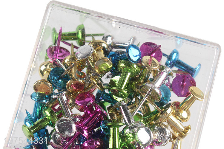 Wholesale price office and school stationery 50pcs colorful push pins