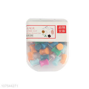 Wholesale price 20pcs colorful push pins drawing pins in box