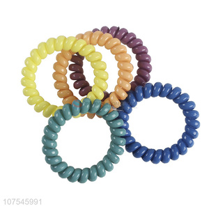 Hot Selling Popular Hair Band Colorful Telephone Wire Hair Rings
