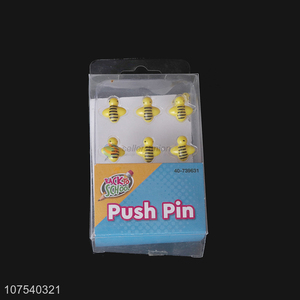 Custom 6 Pieces Bee Shape Push Pin Cute Drawing Pin