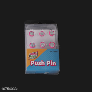 Best Selling 6 Pieces Push Pins Fashion Drawing Pin