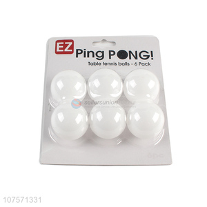 Cheap And Good Quality White Table Tennis Balls 6 Pack