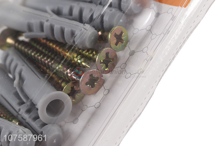 Factory wholesale fibreboard screw & expansion tube set