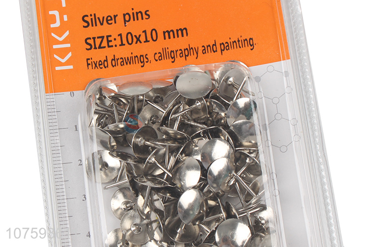 Most popular silver push pins drawing pins thumbtacks