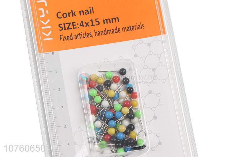 Fashion Ball Head Cork Nail Map Tacks Notice Boards Push Pins