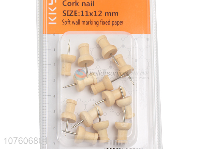 Best Sale Wooden Pushpin Drawing Pin Thumb Tack Cork Nail