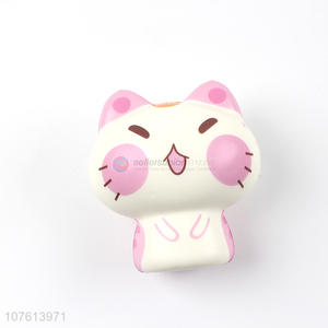 High value pink big-eyed cat expression shape rebound toy