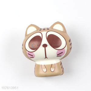 Cute Design Yellow Big-eyed Cat Style Shape Rebound Toy