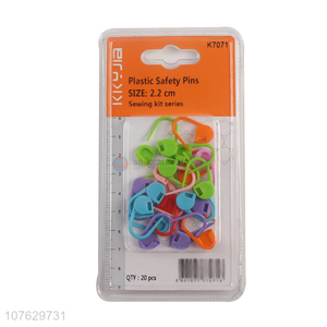 Hot sale colored plastic safety pins for crafts