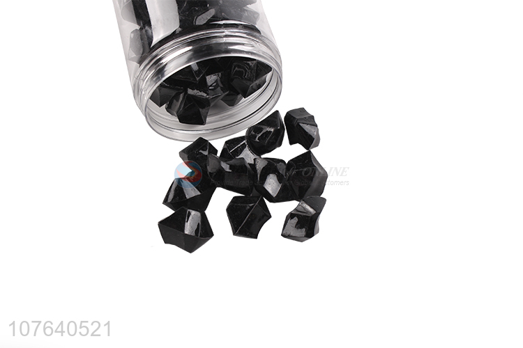 Low price black plastic ornaments acrylic diamond