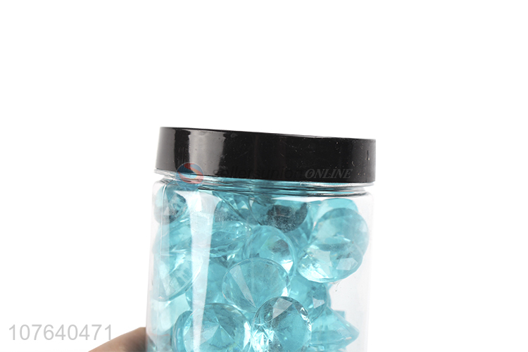 Acrylic color diamond sky blue transparent plastic landscaping decoration 2.5g