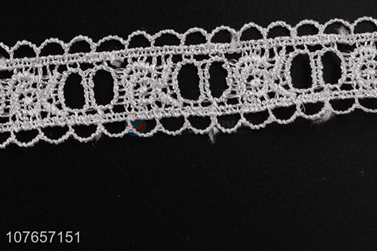 Wholesale new style white floral embroidery lace trimming for sale 