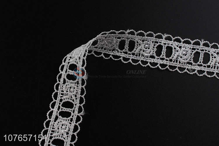 Wholesale new style white floral embroidery lace trimming for sale 