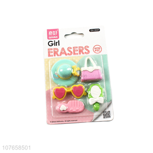 Popular girl dress up game set modeling eraser