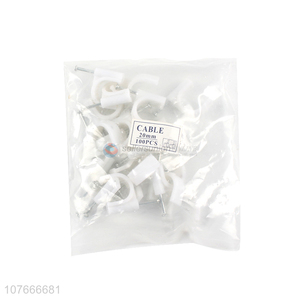Wholesale most popular flat plastic circle nail cable clips
