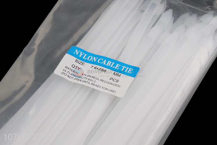 Top quality white heavy duty nylon cable ties